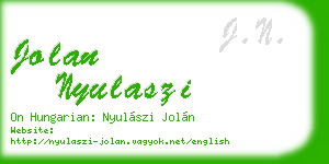 jolan nyulaszi business card